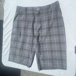 Joker Shorts Flat Front Gray/blue Plaid Mens Size 40  Long Skater Style